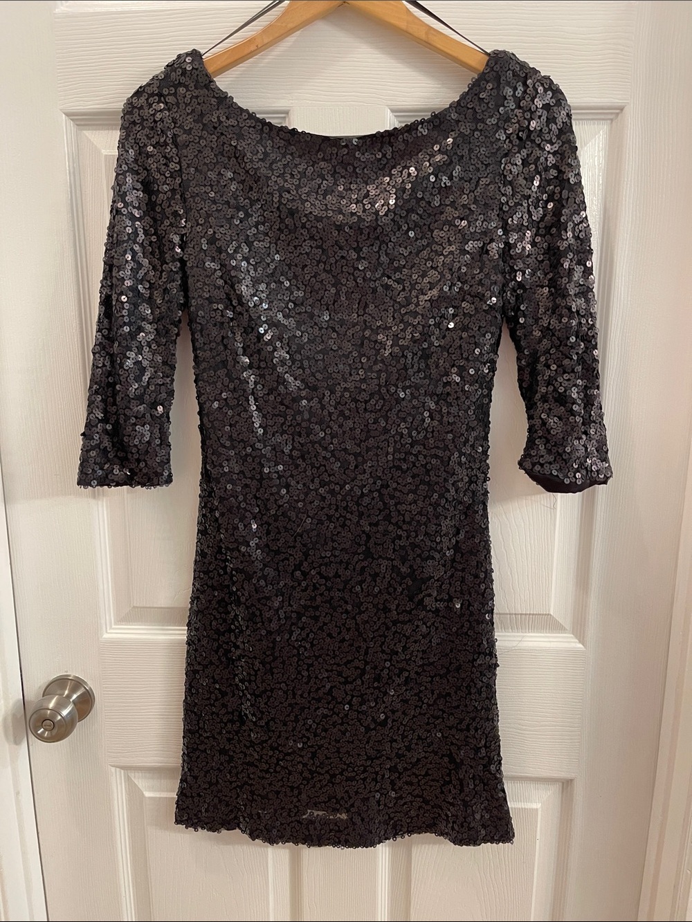Jessica Simpson Black Sequin Mini Dress Size 8